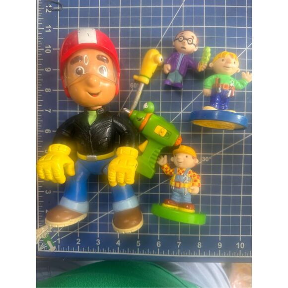 Disney HANDY MANNY vintage action figure bundle 6 pcs yellow 182 20225 - Picture 1 of 1